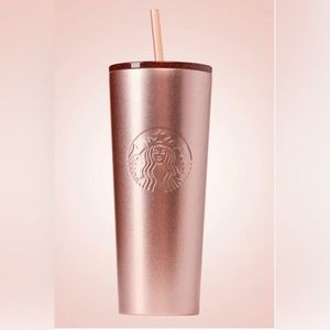 2018 Starbucks Rose Gold Holiday Steel 24 oz Tumbler
